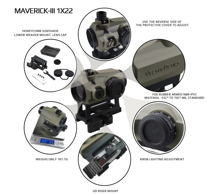 Kolimator Vector Optics Maverick 1x22 S-MIL - SCRD-41