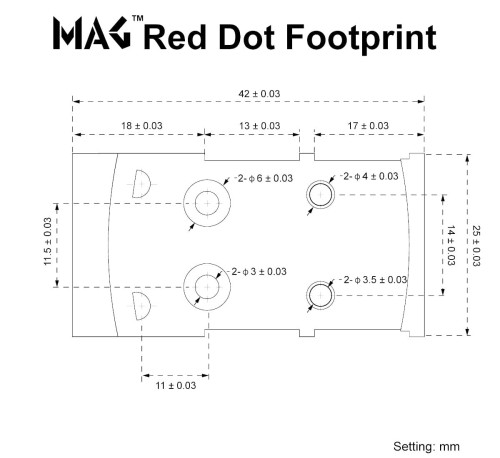 Płytka montażowa pod kolimator (VECTOR MAG) do pistoletu GLOCK MOS - SCFRM-16
