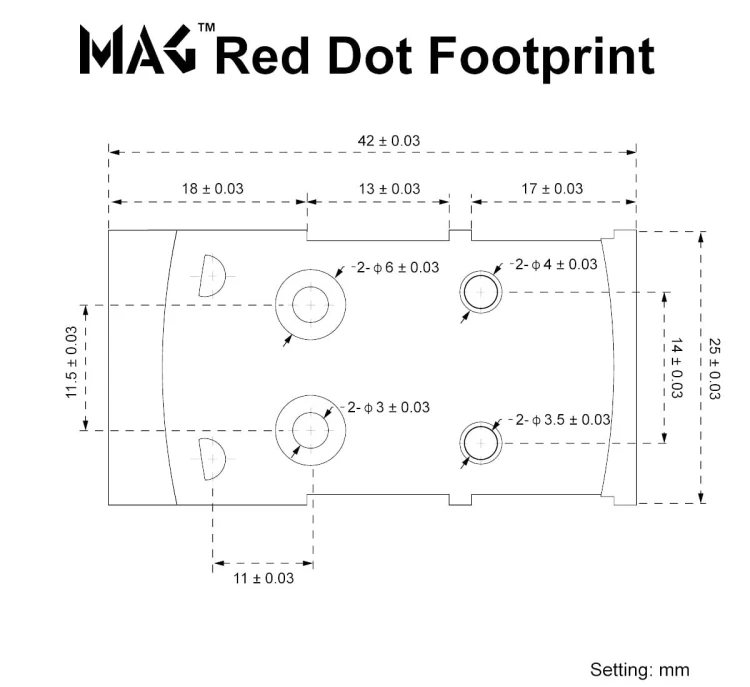 Płytka montażowa pod kolimator (VECTOR MAG) do pistoletu GLOCK MOS - SCFRM-16
