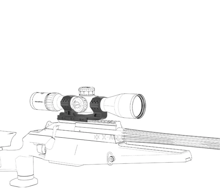 Montaż Vector Optics X-ACCU 34mm 0MOA - 21mm Picatinny - Wysoki - XASR-3014