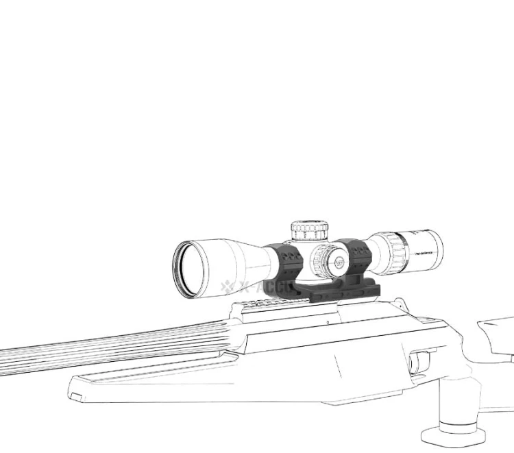Montaż Vector Optics X-ACCU 34mm 0MOA - 21mm Picatinny - Wysoki - XASR-3014