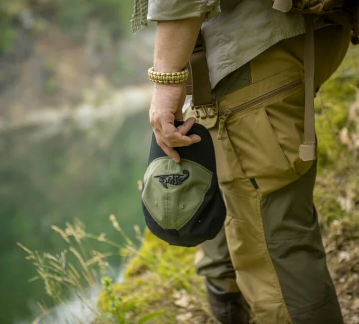 Czapka Helikon Logo Cap PolyCotton RipStop - Coyote/Olive Green (CZ-LGC-PR-1102A)