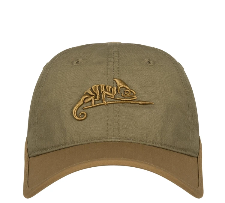 Czapka Helikon Logo Cap PolyCotton RipStop - Coyote/Olive Green (CZ-LGC-PR-1102A)