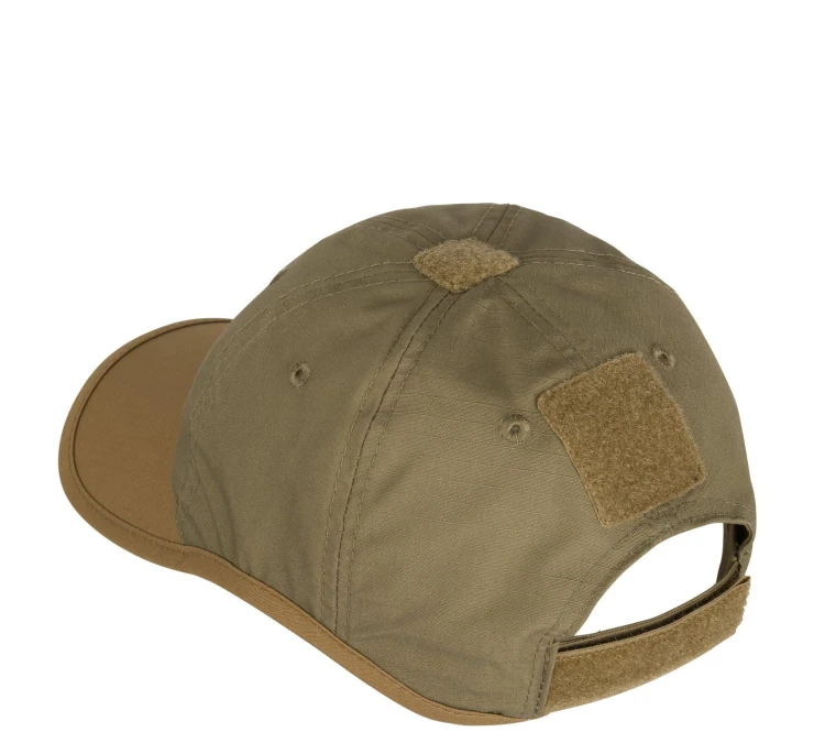 Czapka Helikon Logo Cap PolyCotton RipStop - Coyote/Olive Green (CZ-LGC-PR-1102A)