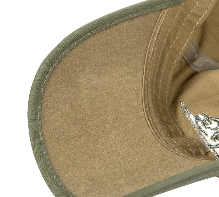 Czapka Helikon Logo Cap PolyCotton RipStop - Coyote/Olive Green (CZ-LGC-PR-1102A)
