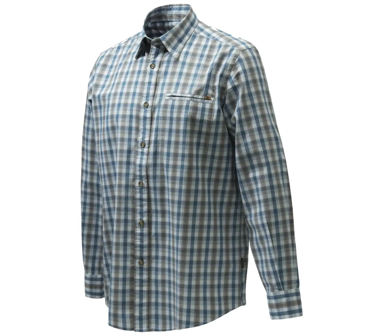 Koszula Beretta Trail L/S LU033 - White/Light Blue Check