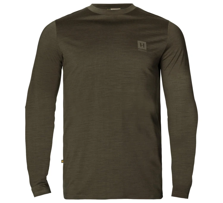 Koszulka wełniana Härkila Base All Season L/S - Willow Green