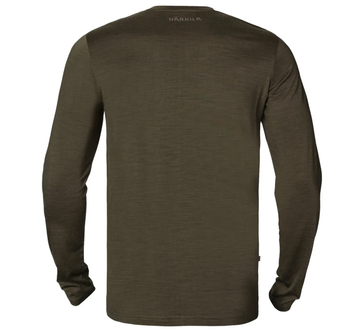 Koszulka wełniana Härkila Base All Season L/S - Willow Green