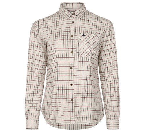 Koszula damska Seeland Kerry L/S - Cabernet/Blue Check