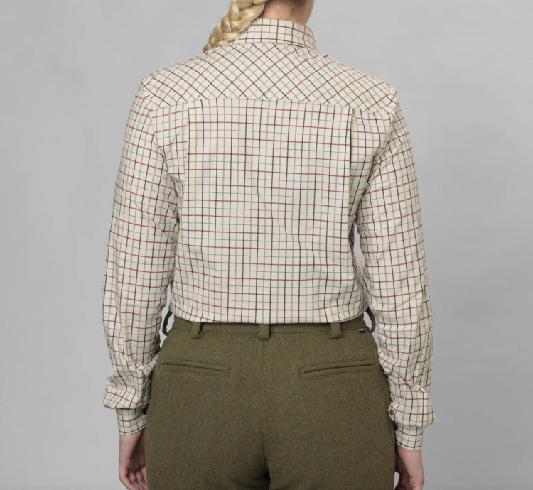 Koszula damska Seeland Kerry L/S - Cabernet/Blue Check