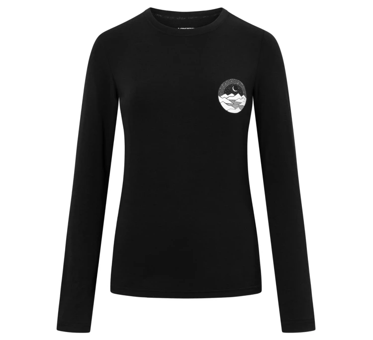 Koszulka damska Viking Escalante Bamboo L/S Lady - Czarny