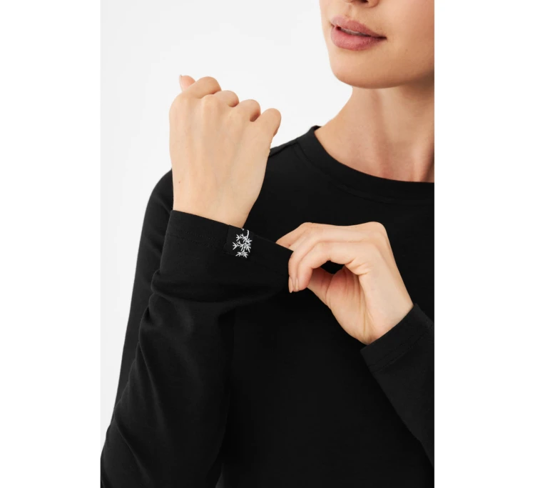 Koszulka damska Viking Escalante Bamboo L/S Lady - Czarny