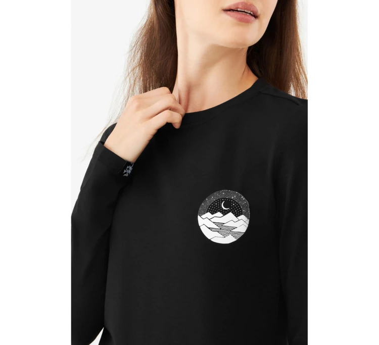 Koszulka damska Viking Escalante Bamboo L/S Lady - Czarny