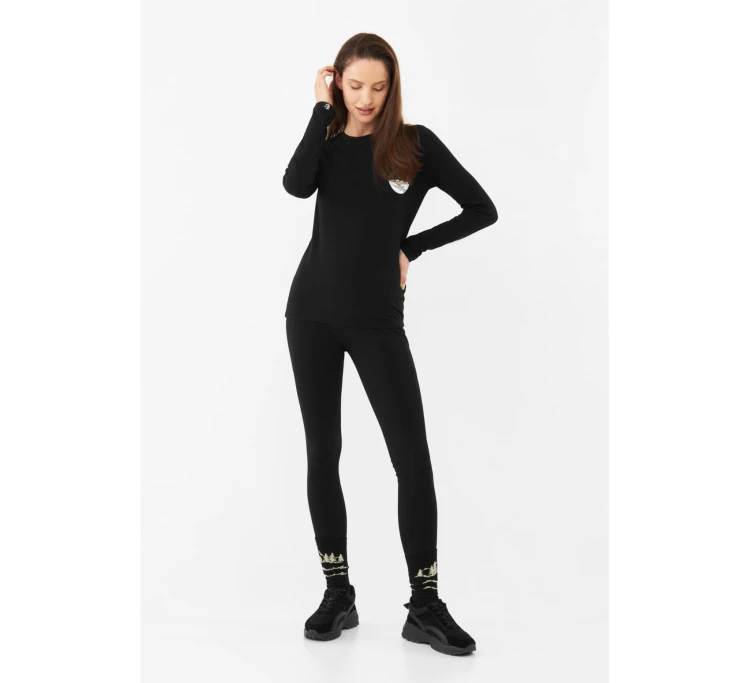 Koszulka damska Viking Escalante Bamboo L/S Lady - Czarny