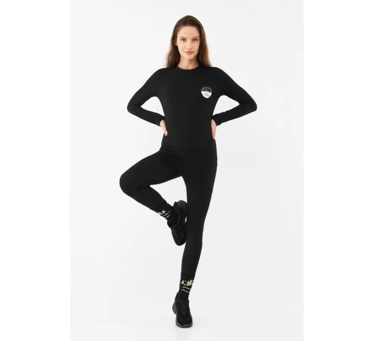 Koszulka damska Viking Escalante Bamboo L/S Lady - Czarny