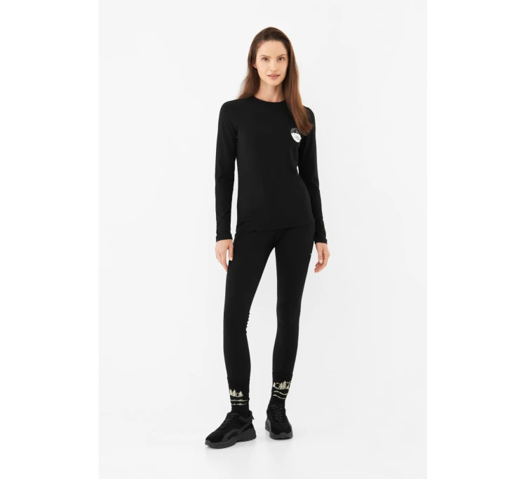 Koszulka damska Viking Escalante Bamboo L/S Lady - Czarny
