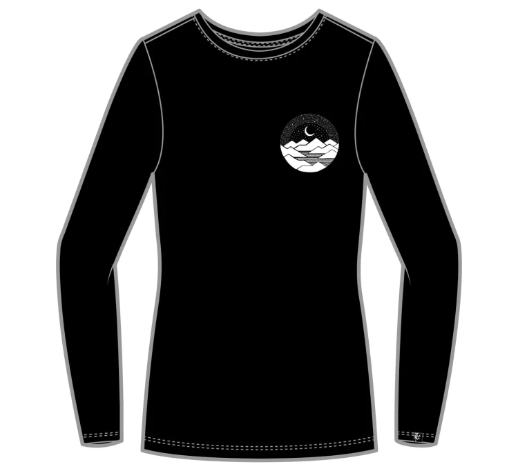 Koszulka damska Viking Escalante Bamboo L/S Lady - Czarny