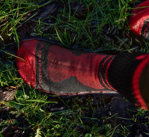 Skarpety Härkila WATERPROOF - Red/Black
