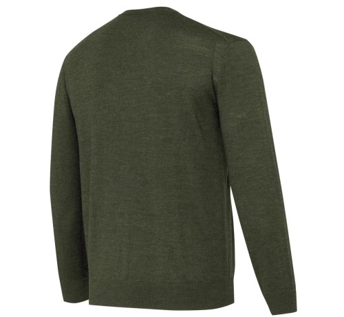 Beretta Merino V-Neck PU751 - Green Moss (2).jpg