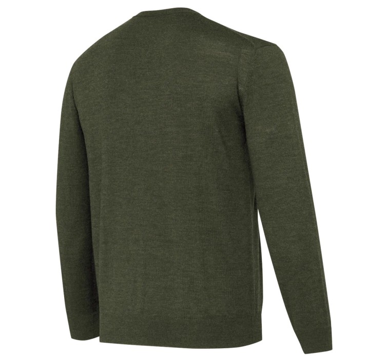 Beretta Merino V-Neck PU751 - Green Moss (2).jpg