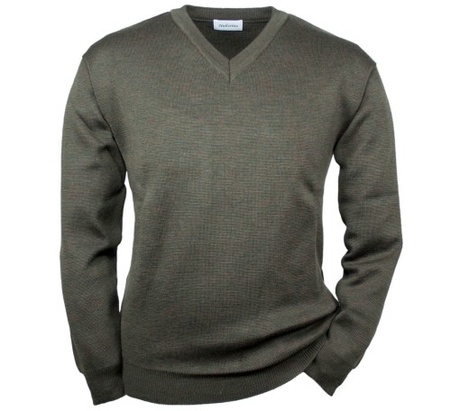 Hubertus V-Neck 10824610 - Olive (1).jpg