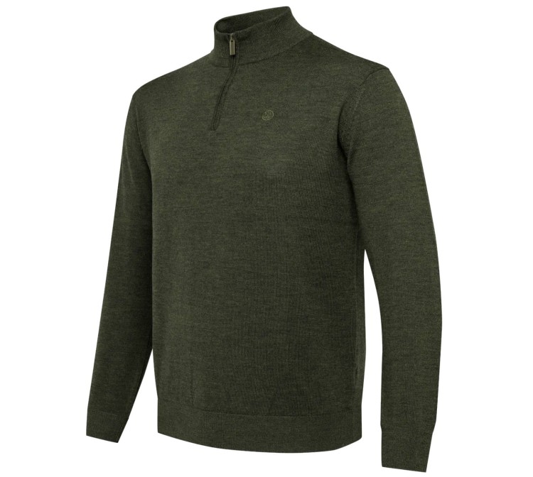 Sweter Beretta Merino Half Zip PU731 - Green Moss (1).jpg