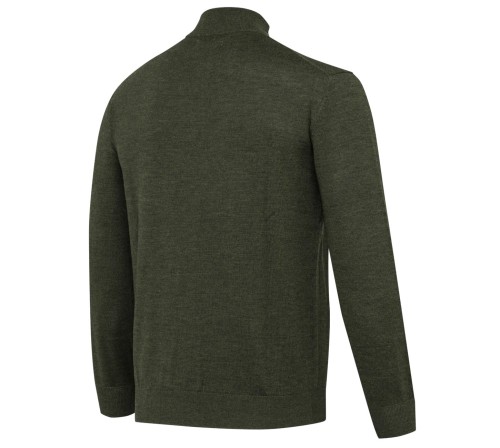 Sweter Beretta Merino Half Zip PU731 - Green Moss