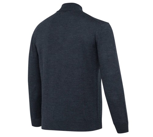 Sweter Beretta Merino Half Zip PU731 - Ebony