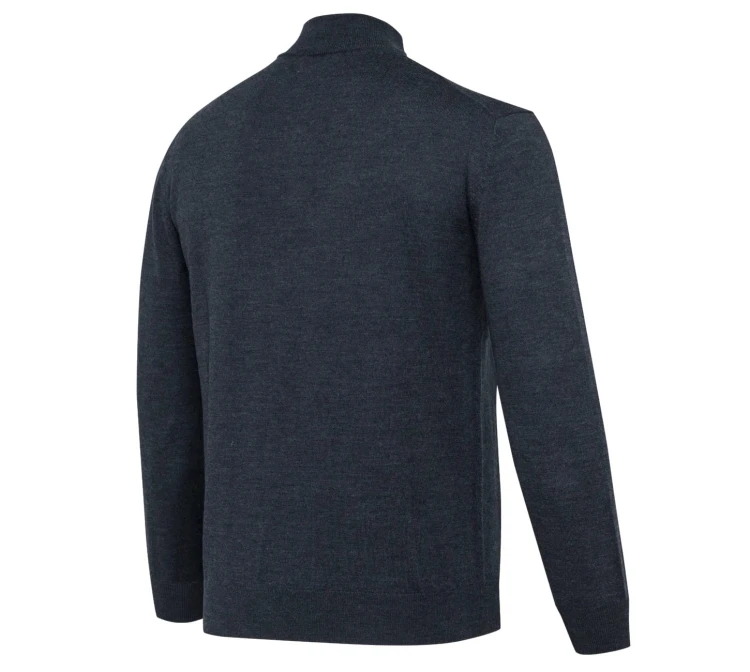 Sweter Beretta Merino Half Zip PU731 - Ebony