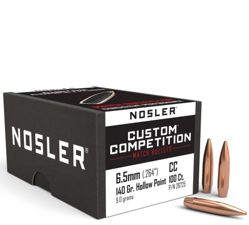 Pociski Nosler 6,5mm (.264) Custom International HPBT 140gr (100) (#26725)