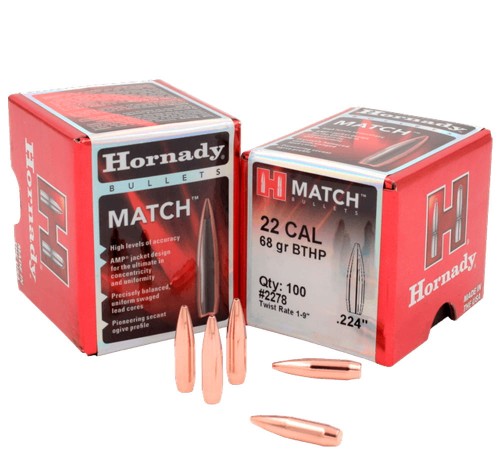 Pociski Hornady .22 (.224) BTHP Match 68gr (100) (#2278)