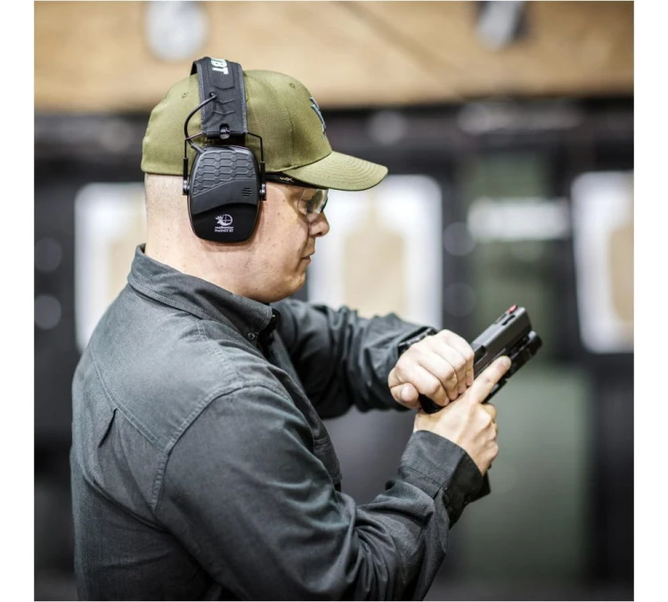 Ochronniki słuchu aktywne RealHunter ProSHOT BT - Czarny