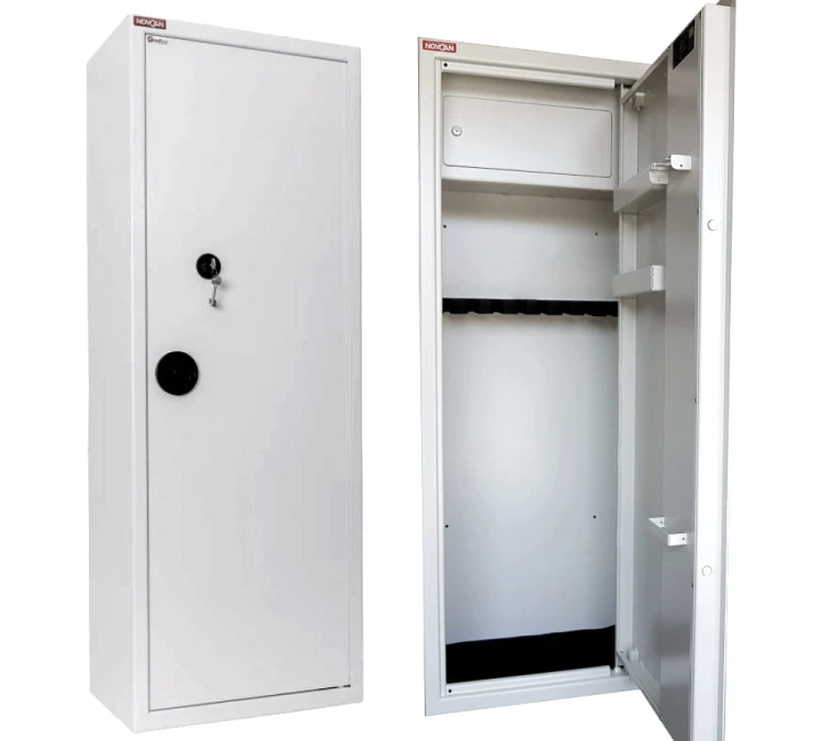 Szafa na broń długą (8 szt.) NOVCAN G-3/S1/8-350 (RAL 9002) - klasa S1
