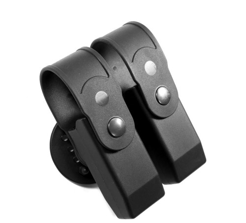 Ładownica na 2 magazynki Design Tech Compact z montażem na pas, zapięcie napy (BES4009)