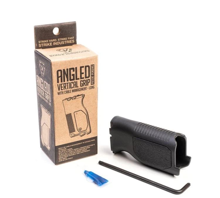 Chwyt Strike Industries M-LOK Angled Vertical Grip - Long - Czarny - (SI-AR-CMAG-L-BK)