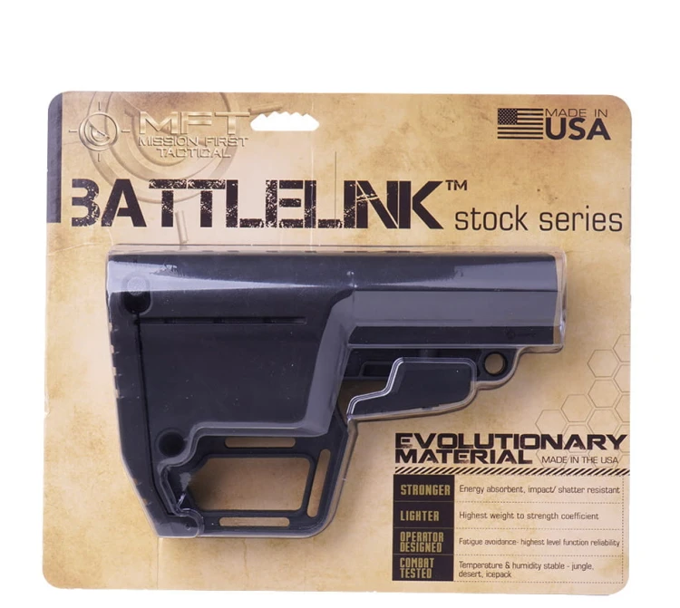 Kolba MFT Battlelink Utility Stock do AR-15/M4 - Mil-Spec - Czarny - BUSMIL-BL