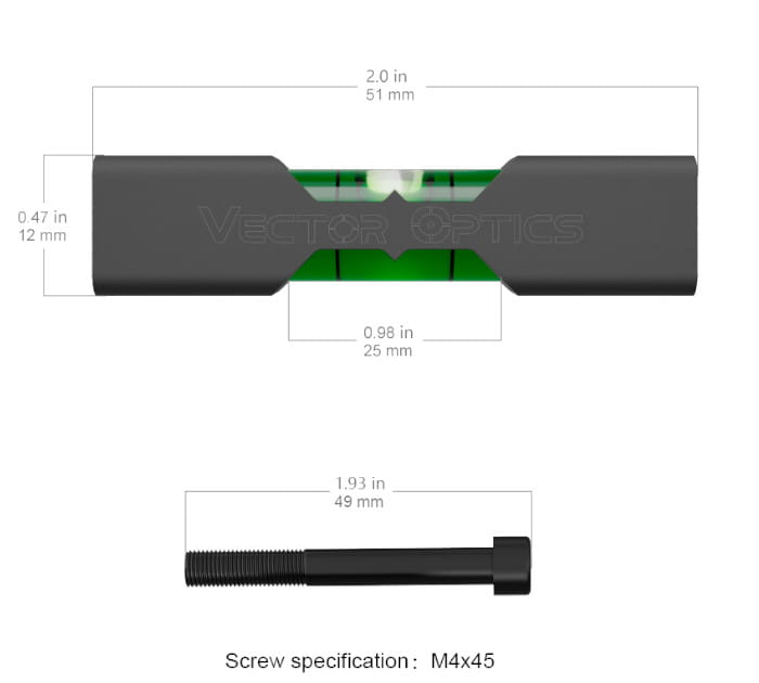 Poziomica do broni Vector Optics - montaż uniwersalny - SCACD-19