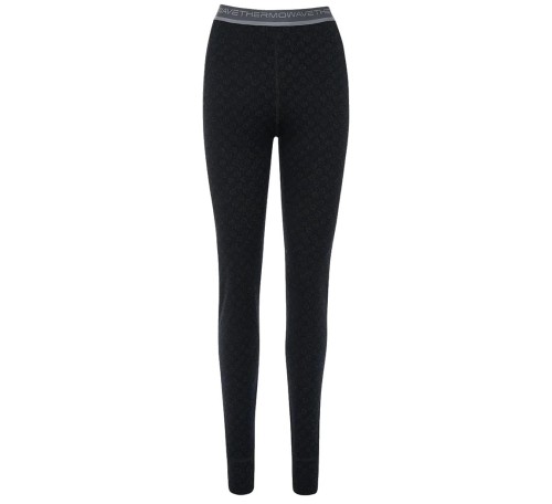 Legginsy damskie termoaktywne Thermowave Merino Xtreme Long Pants - Black/Dark Grey Melange
