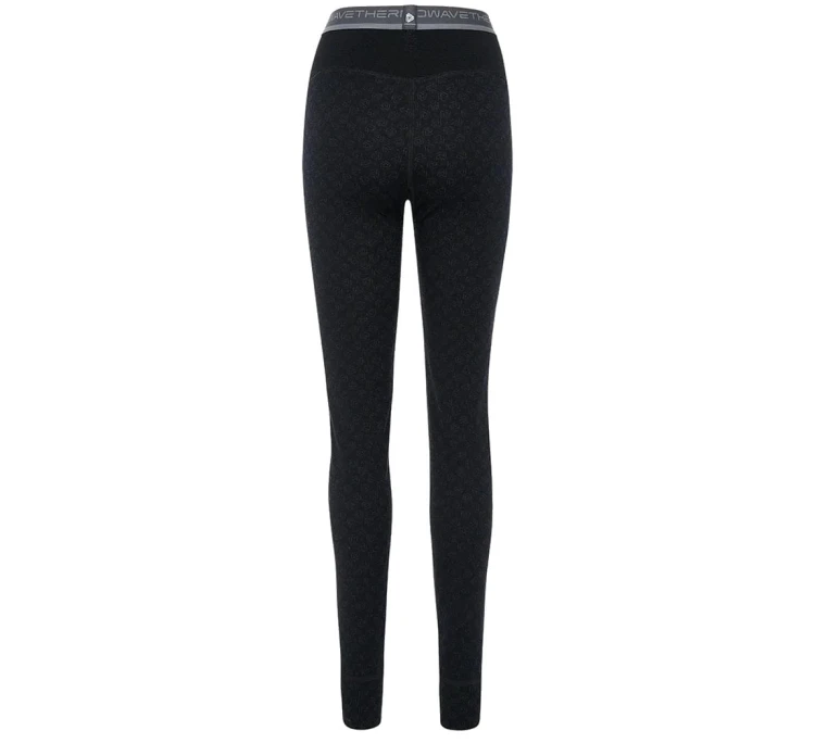 Legginsy damskie termoaktywne Thermowave Merino Xtreme Long Pants - Black/Dark Grey Melange