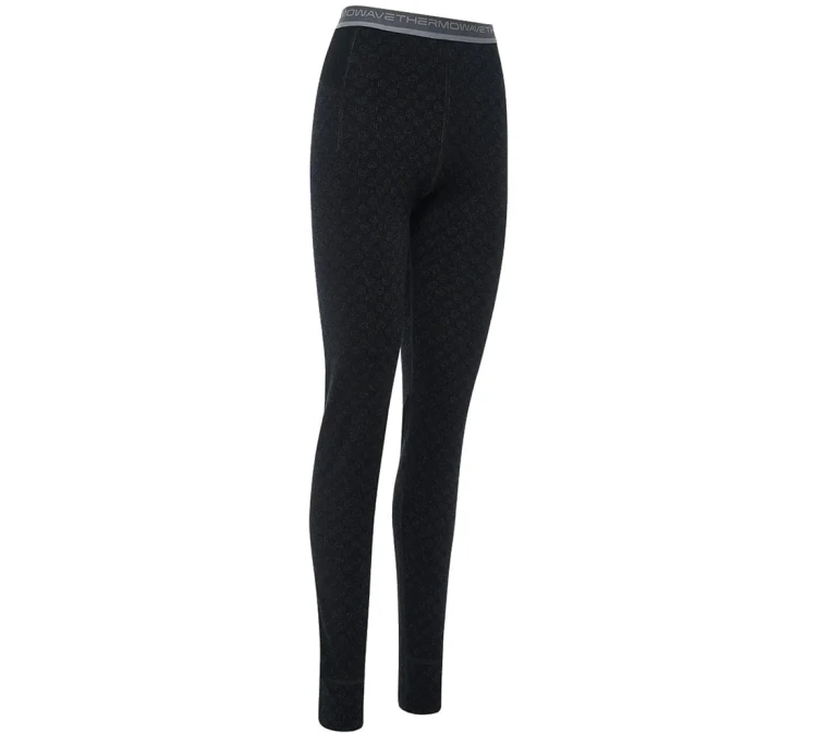 Legginsy damskie termoaktywne Thermowave Merino Xtreme Long Pants - Black/Dark Grey Melange