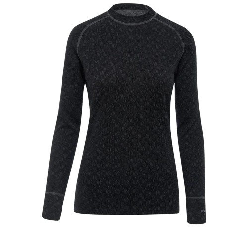Koszulka damska termoaktywna Thermowave Merino Xtreme L/S Shirt - Black/Dark Grey Melange