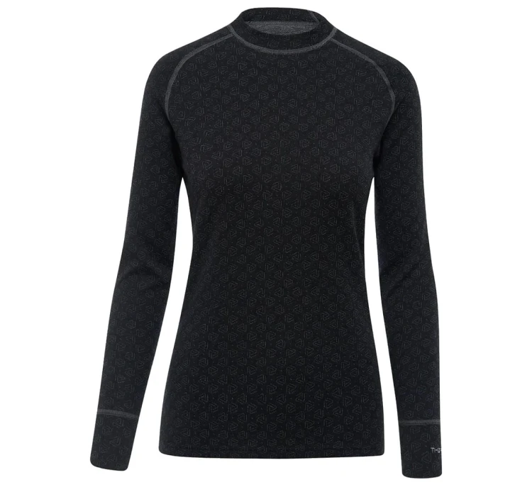 Koszulka damska termoaktywna Thermowave Merino Xtreme L/S Shirt - Black/Dark Grey Melange