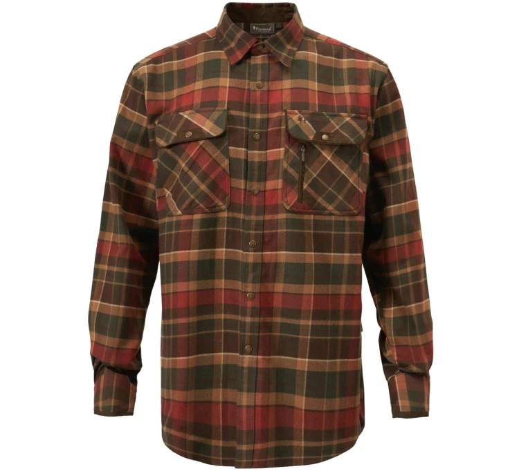 Koszula Pinewood Prestwick Exclusive 9428 - Dark Green/Terracotta