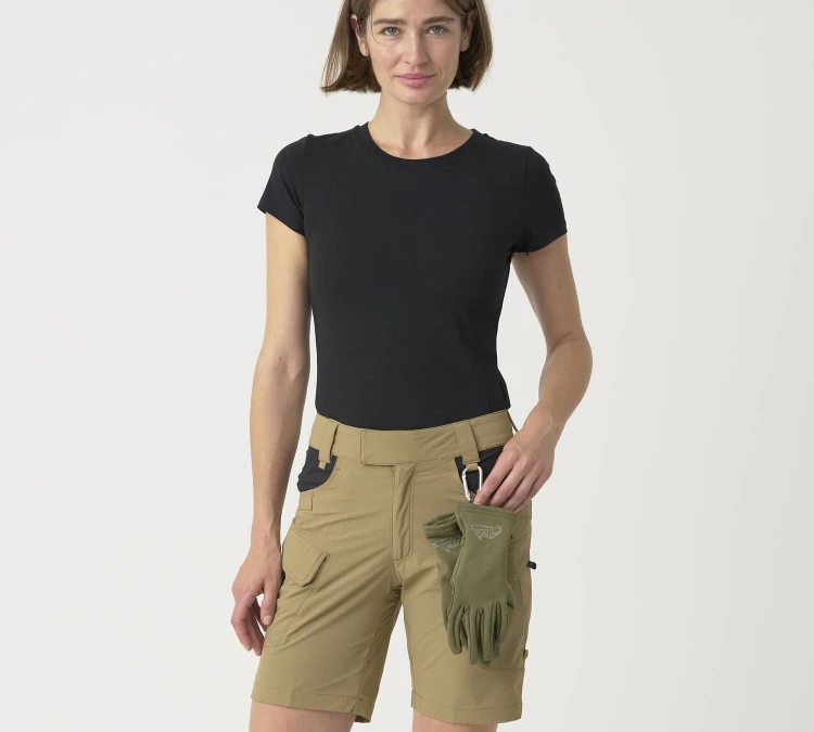 Szorty damskie Helikon OTP 8,5" VersaStretch Lite - Khaki/Czarny (SW-OTS-VL-1301A)