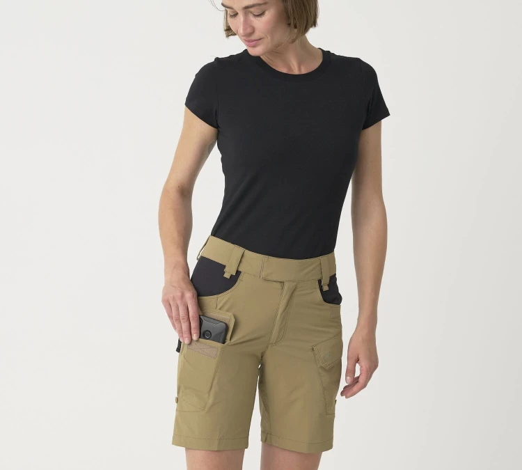 Szorty damskie Helikon OTP 8,5" VersaStretch Lite - Khaki/Czarny (SW-OTS-VL-1301A)