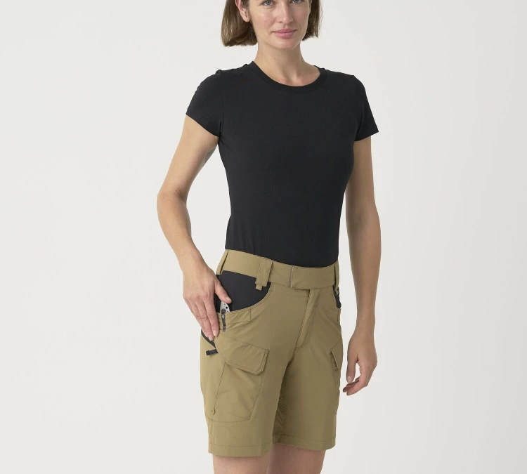 Szorty damskie Helikon OTP 8,5" VersaStretch Lite - Khaki/Czarny (SW-OTS-VL-1301A)