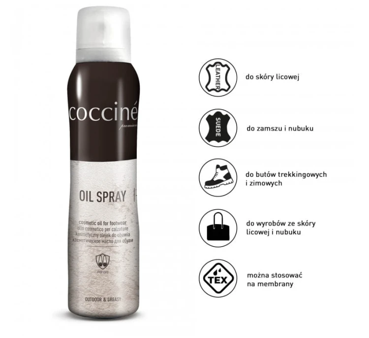 Tłuszcz w sprayu Coccine do skóry licowej, zamszu i nubuku 150 ml