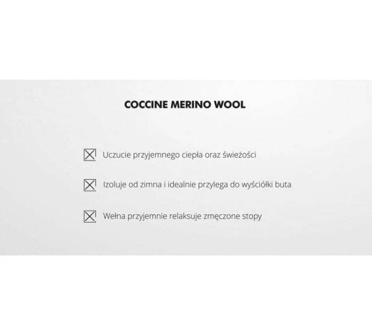 Wkładki zimowe z wełny merynos Coccine MERINO WOOL