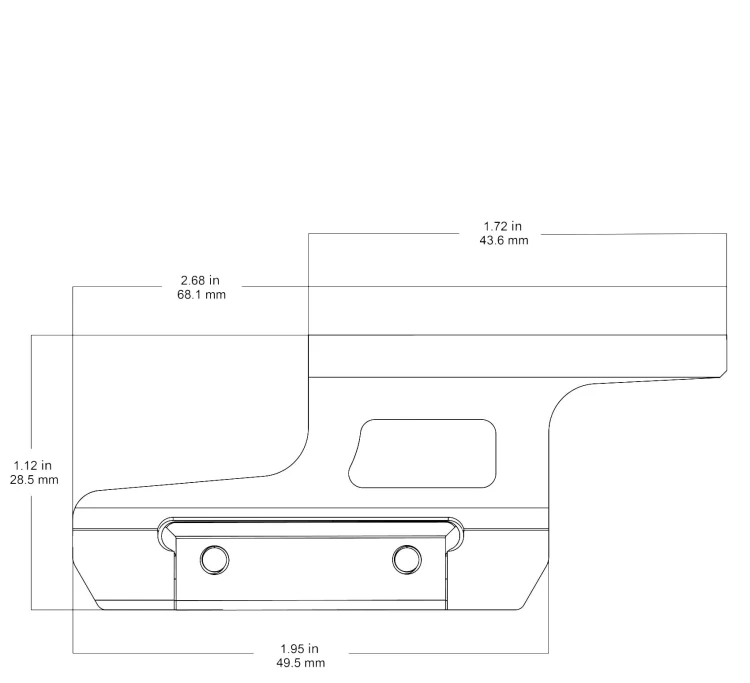 Montaż wysoki Cantilever do celowników Vector Optics Paragon (RUM) - 21mm Picatinny - SCPSM-03
