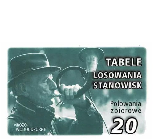 Tabele losowania stanowisk na polowania zbiorowe (20 szt.)